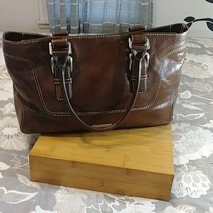 Michael Kors Leather Zippered Tote Bag